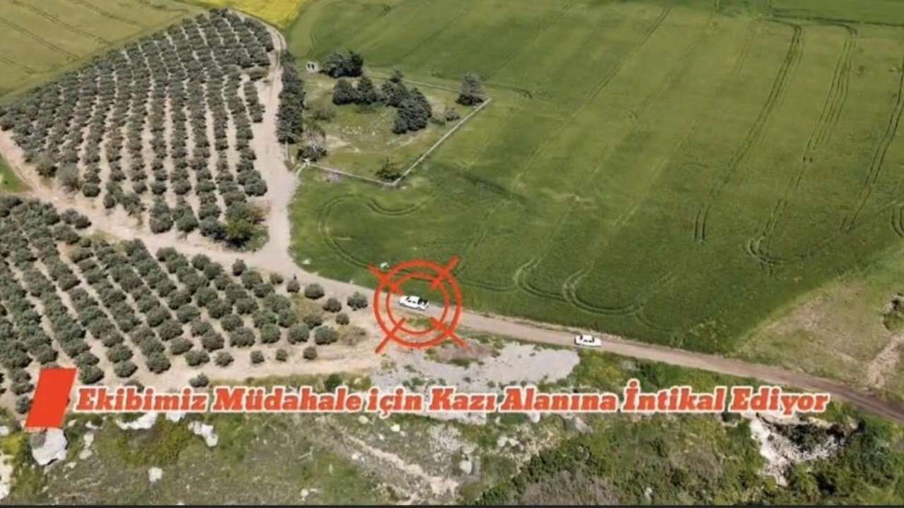 Osmaniye’de Kaçak Kazı Yapan 6 Şüpheli Dronla Tespit Edilerek Yakalandı (1)