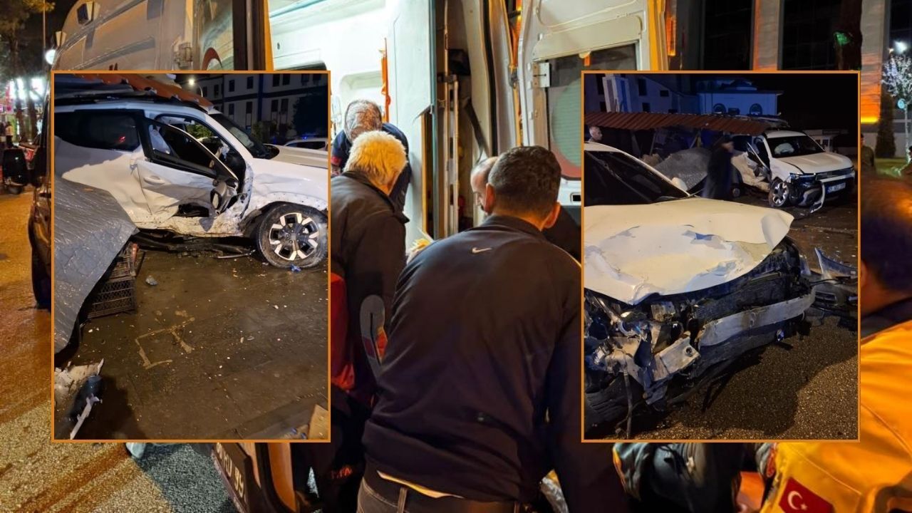 Düziçi’nde Korkutan Kaza Otomobiller Sebze Tezgahına Daldı! 3 Yaralı (1)