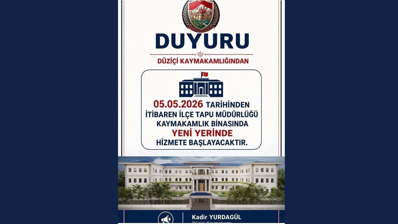Düziçi'nde Tapu İşlemi Olanlar Dikkat! O Adres Artık Değişti... (1)