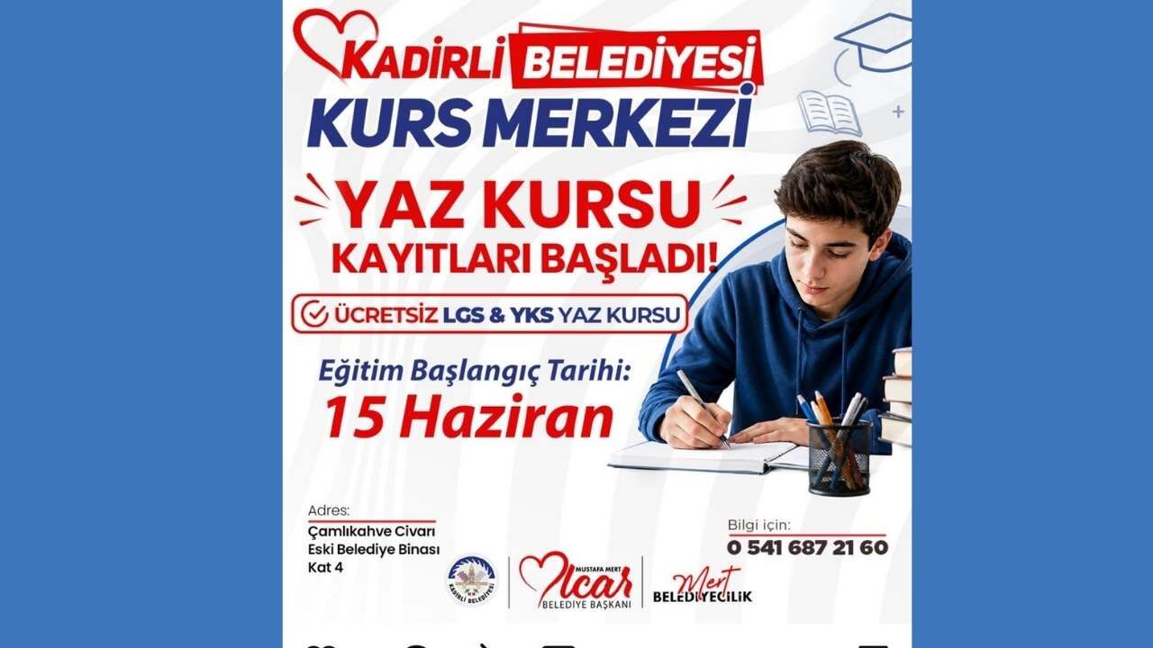 Kadirli Belediyesi Ücretsiz Lgs Ve Yks Yaz Kursu (1)