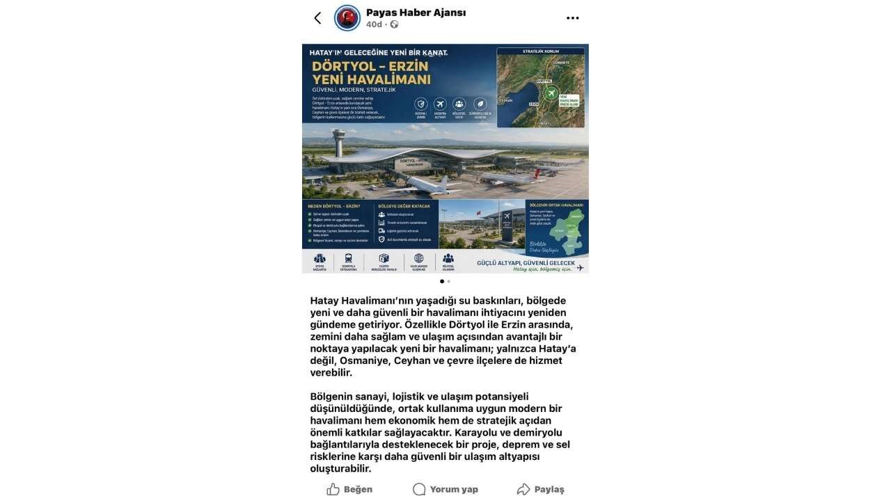 Osmaniye Adana Hatay Havalimanı Belirsizliği