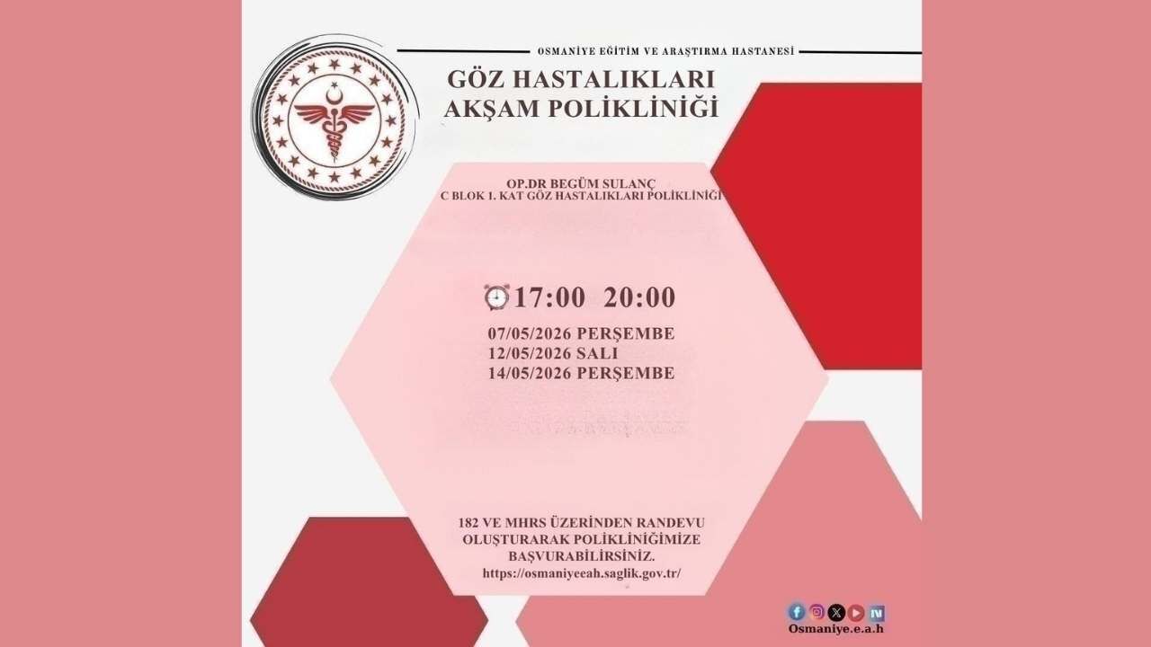 Osmaniye Eah Akşam Poliklinik Programı Belli Oldu (1)