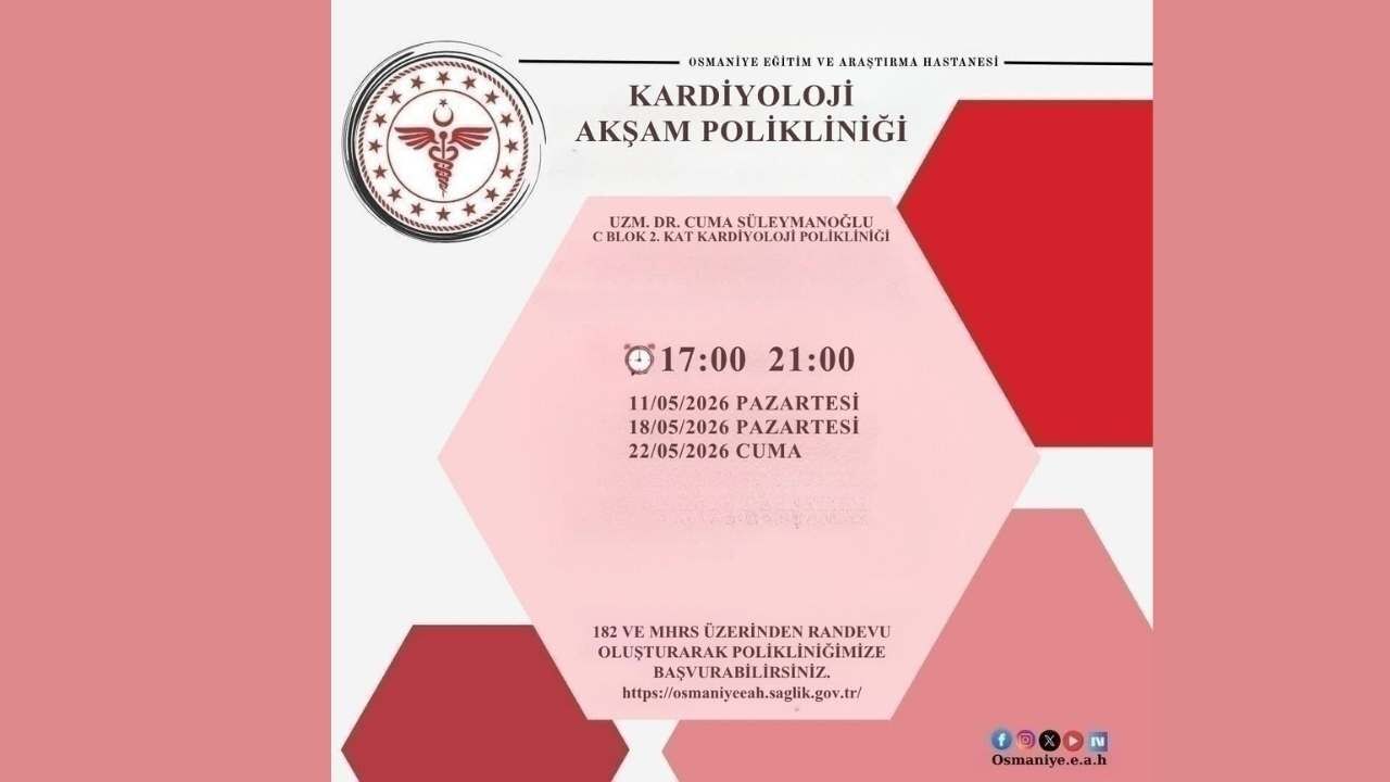 Osmaniye Eah Akşam Poliklinik Programı Belli Oldu (2)
