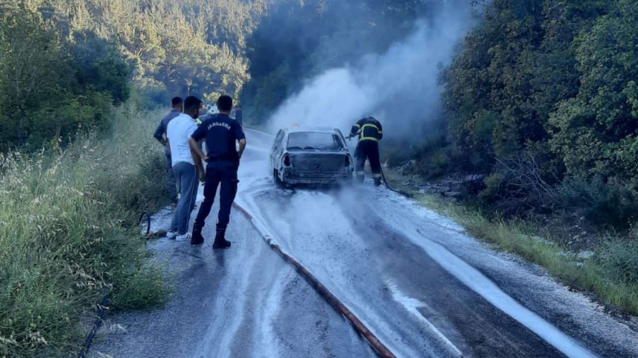 Osmaniye Hacıdağ Yaylası Araç Yangını (1)