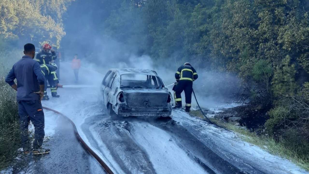 Osmaniye Hacıdağ Yaylası Araç Yangını (2)