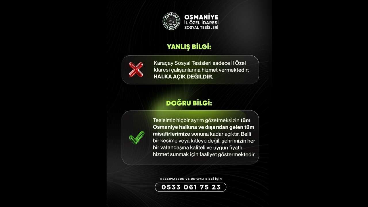 Osmaniye Karaçay Sosyal Tesisleri Halka Açık Mı (1)
