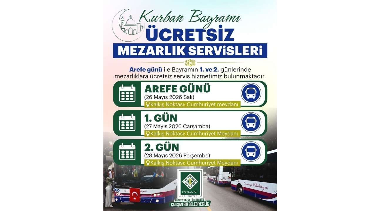 Osmaniye'de Bayramda Ücretsiz Ulaşım!