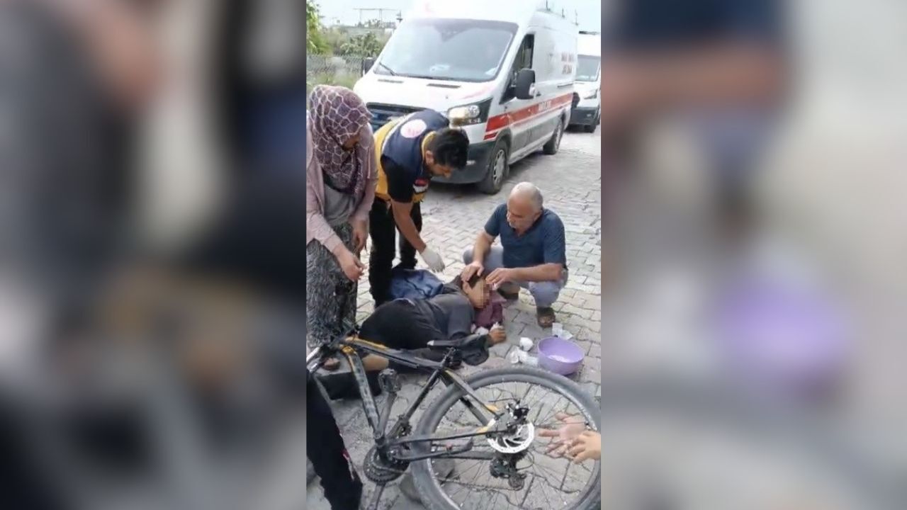 Osmaniye’de Korkutan Kaza Bisiklet Tekerine Ayağı Sıkışan Çocuğu İtfaiye Kurtardı (1)