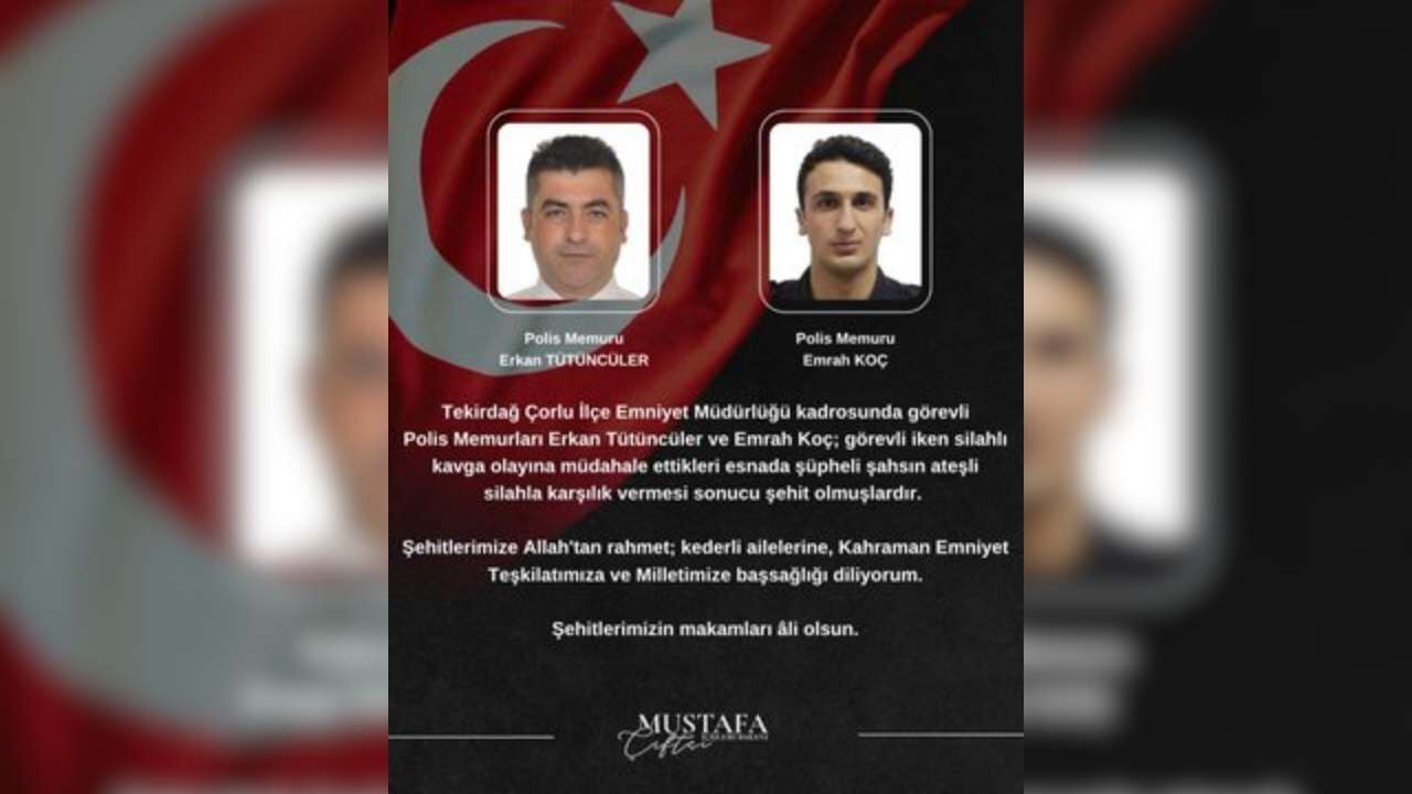 Tekirdağ Çorlu'da 2 Polis Şehit Oldu (1)