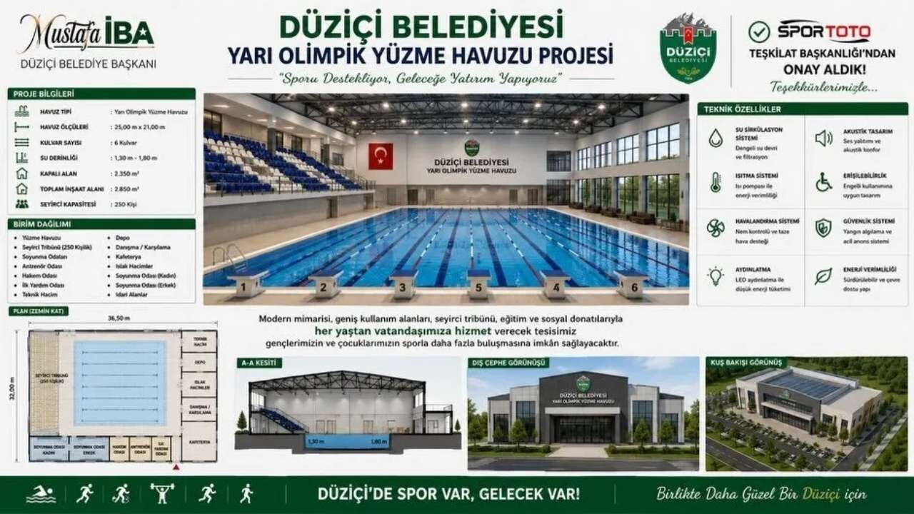 Düziçi’ne Yarı Olimpik Yüzme Havuzu Geliyor! (1)
