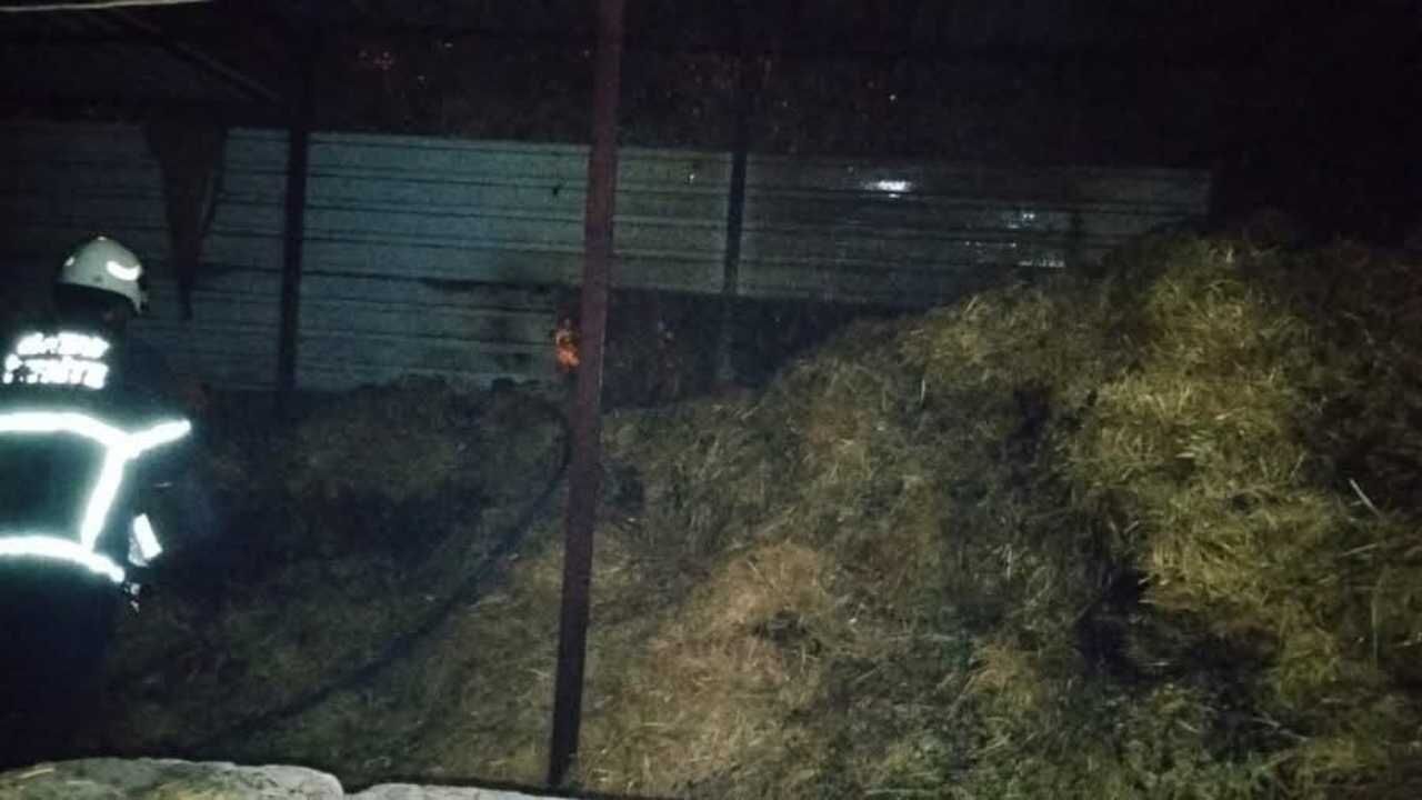 Hatay Kumlu'da Samanlık Yangını (2)