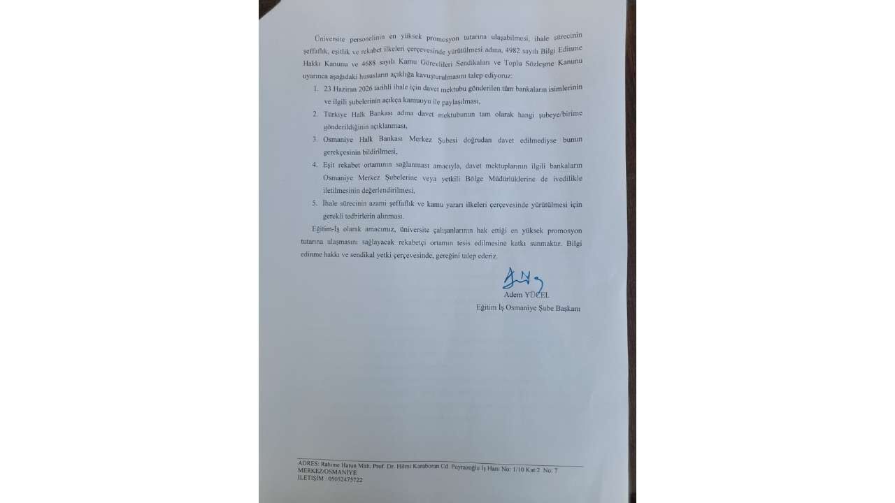 Okü Promosyon Ihalesinde Şube Ayrımı Iddiası! (2)