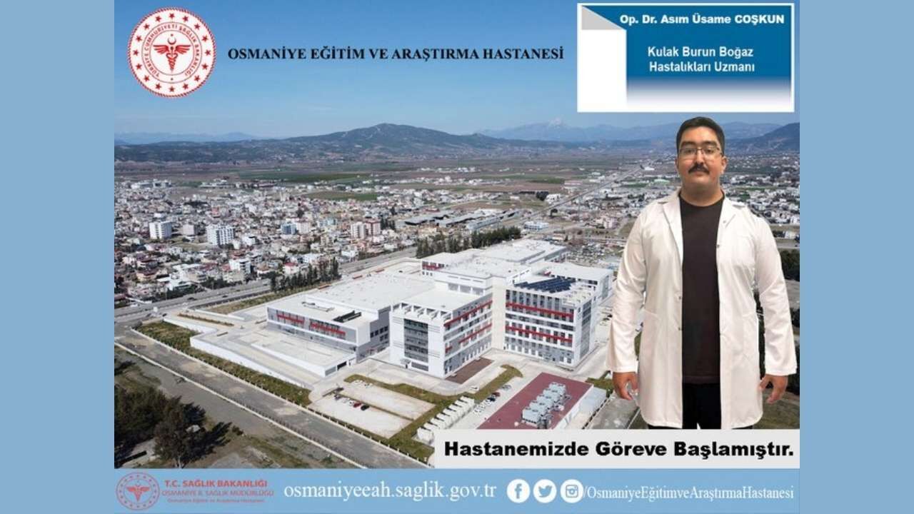 Osmaniye Eğitim Ve Araştırma Hastanesi'ne Yeni Kbb Uzmanı Atandı! (1)