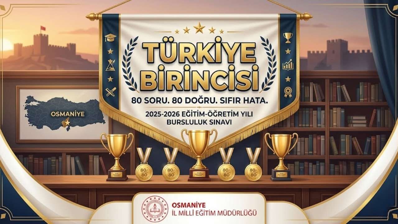 Osmaniye'de 5 Öğrenci hatasız Türkiye birincisi oldu!