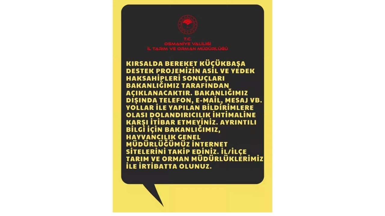Osmaniye'de Destek Bekleyen Yetiştiricilere Dolandırıcılık Tuzağı (1)