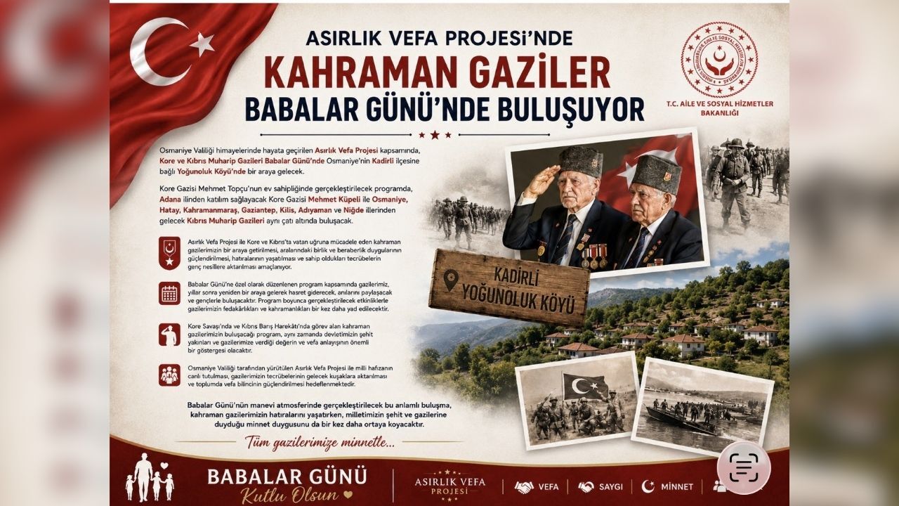 Osmaniye’de Duygusal Buluşma 8 İlden Gelen Kahraman Gaziler Kadirli'de Toplanıyor! (1)