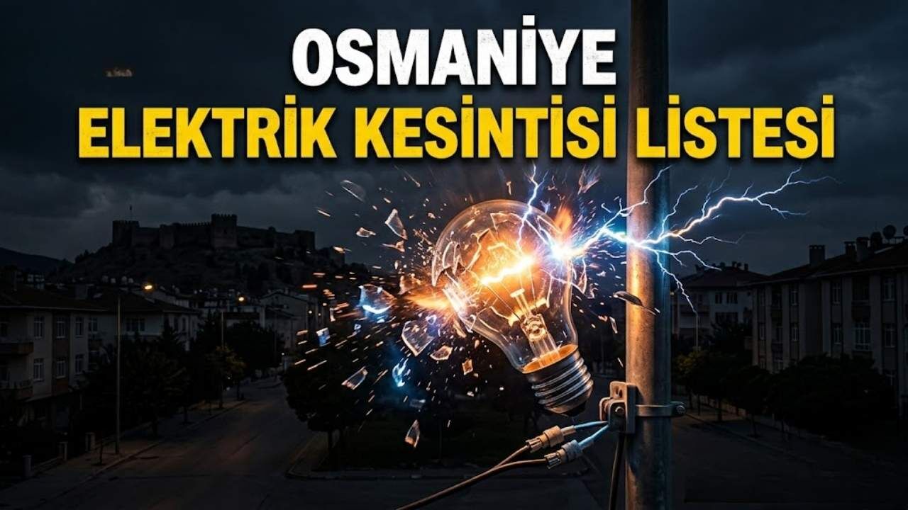 25 Ağustos Osmaniye Elektrik Kesinti Listesi