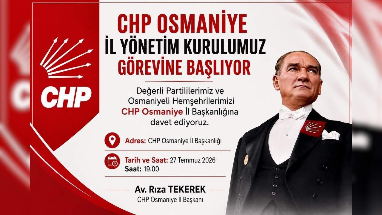 Chp Osmaniye'de Yeni Yönetim Göreve Başlıyor