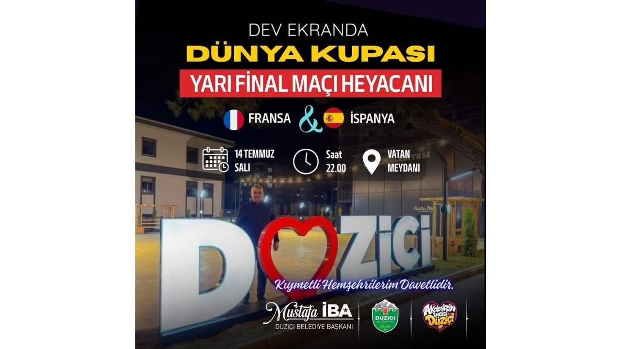 Düziçi Belediyesi Fransa İspanya Maçını Dev Ekranda Verecek (1)