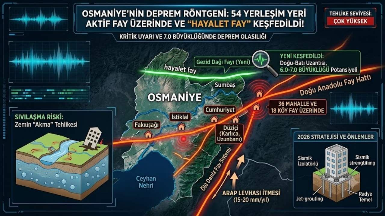 İşte Osmaniye'de Doğrudan Fay Hattı Üzerinde Olan 36 Mahalle ve 18 Köy!