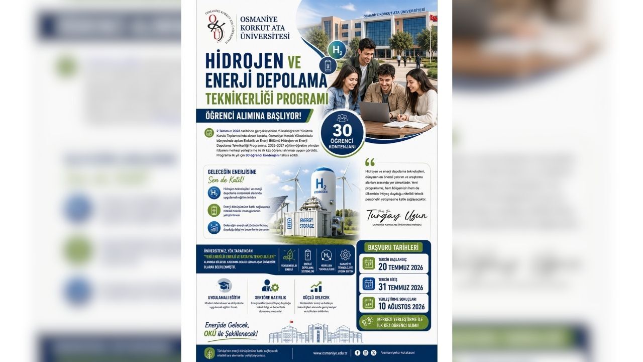 Okü Hidrojen Ve Enerji Depolama