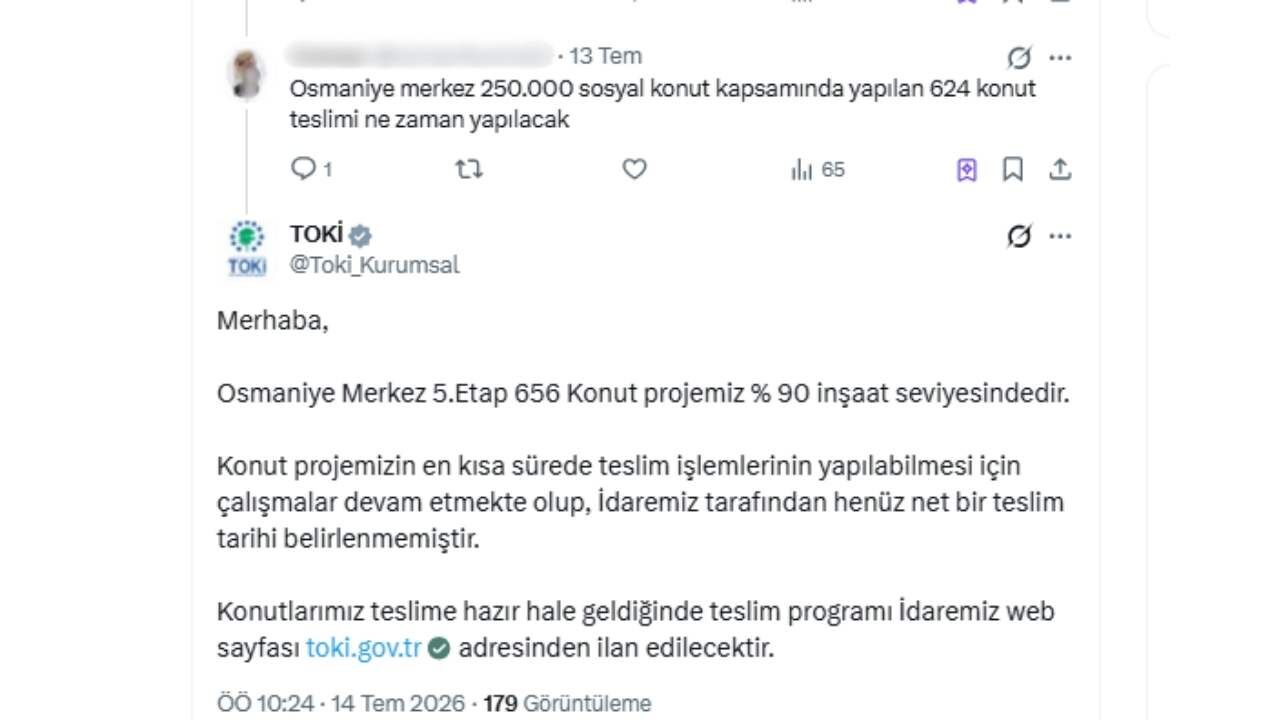 Osmaniye 5. Etap Toki̇ Teslim Tarihi Ne Zaman (1)