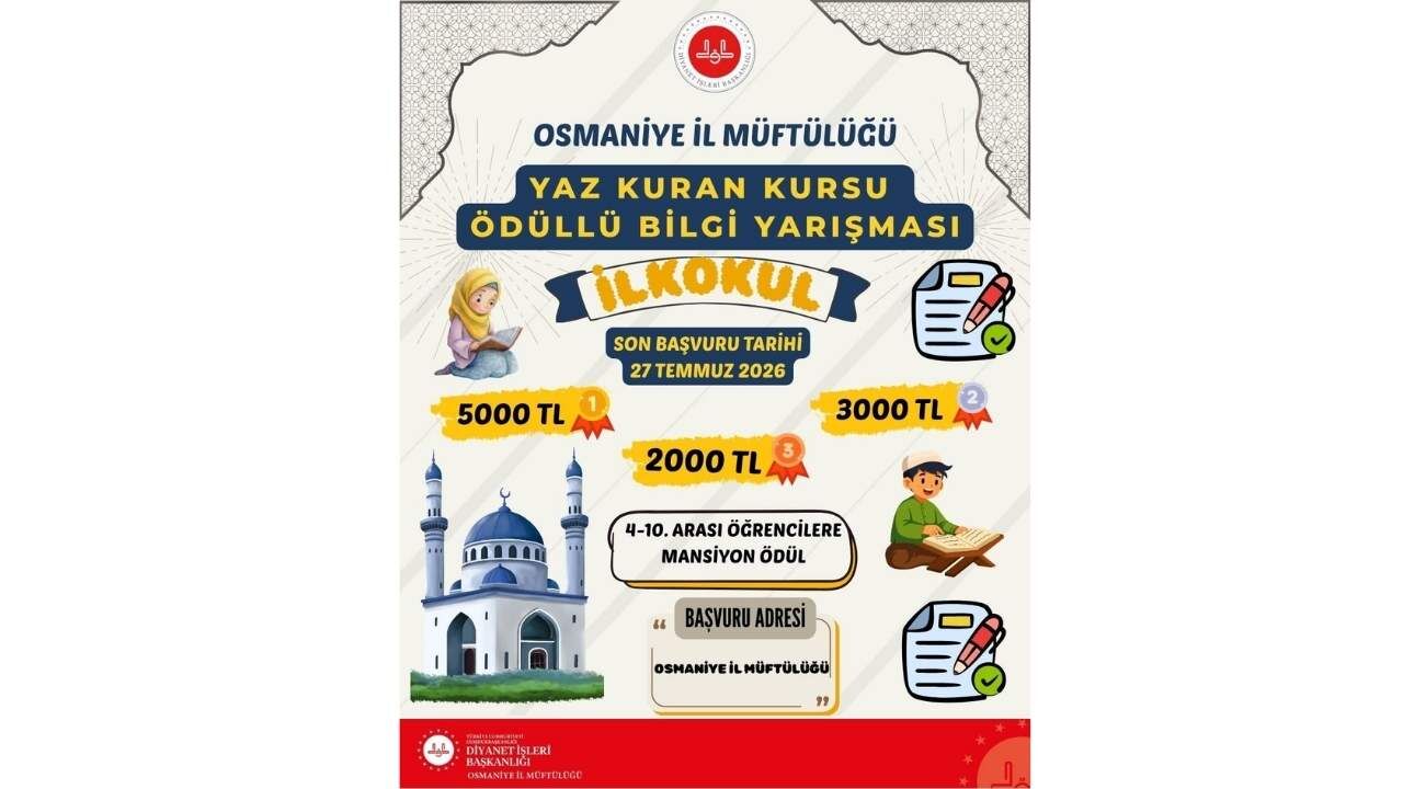 Osmaniye'de On Binlerce Lira Ödül Dağıtılacak