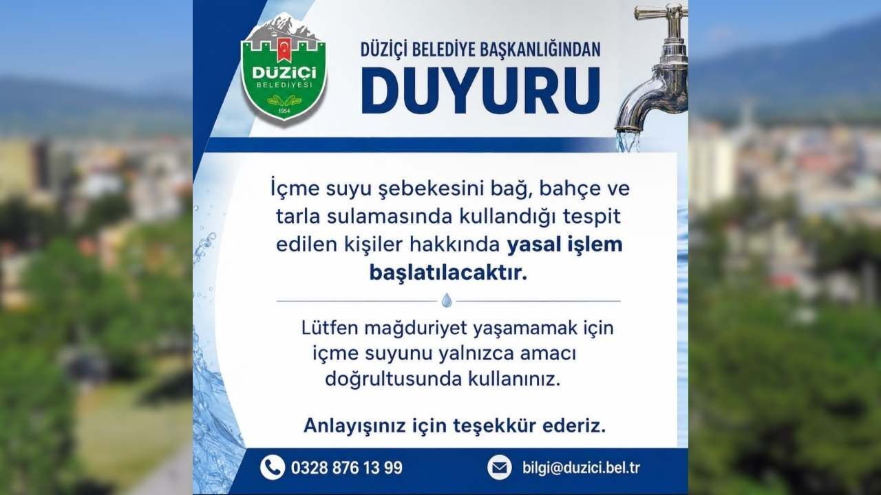 Osmaniye'nin O Ilçesinde Su Tükeniyor Mu Üst Üste Gelen Duyuru Geldi (2)