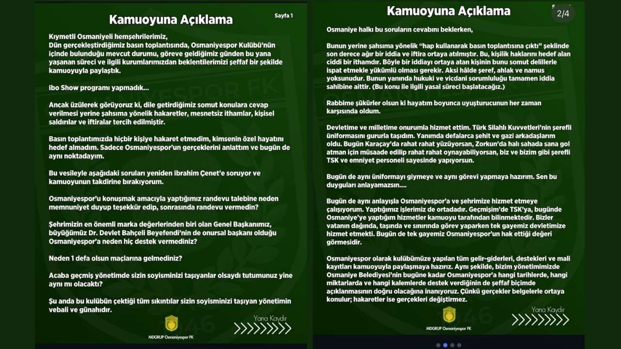 Osmaniyespor Mesut Demir Gerilim (2)