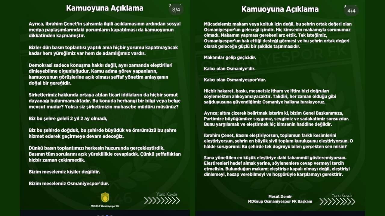 Osmaniyespor Mesut Demir Gerilim (3)