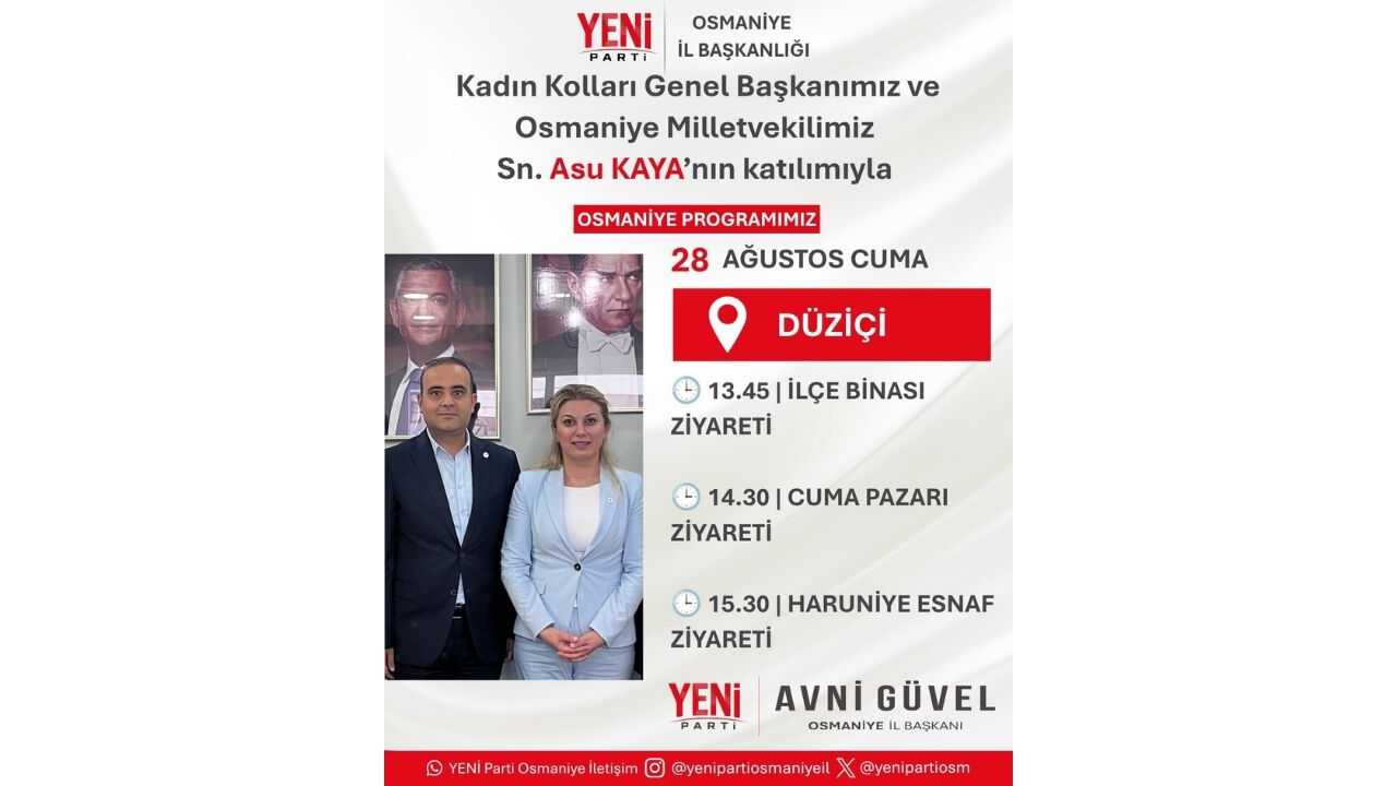 Asu Kaya Ve Avni Güvel Düziçi’nde Vatandaşlarla Buluşacak (1)