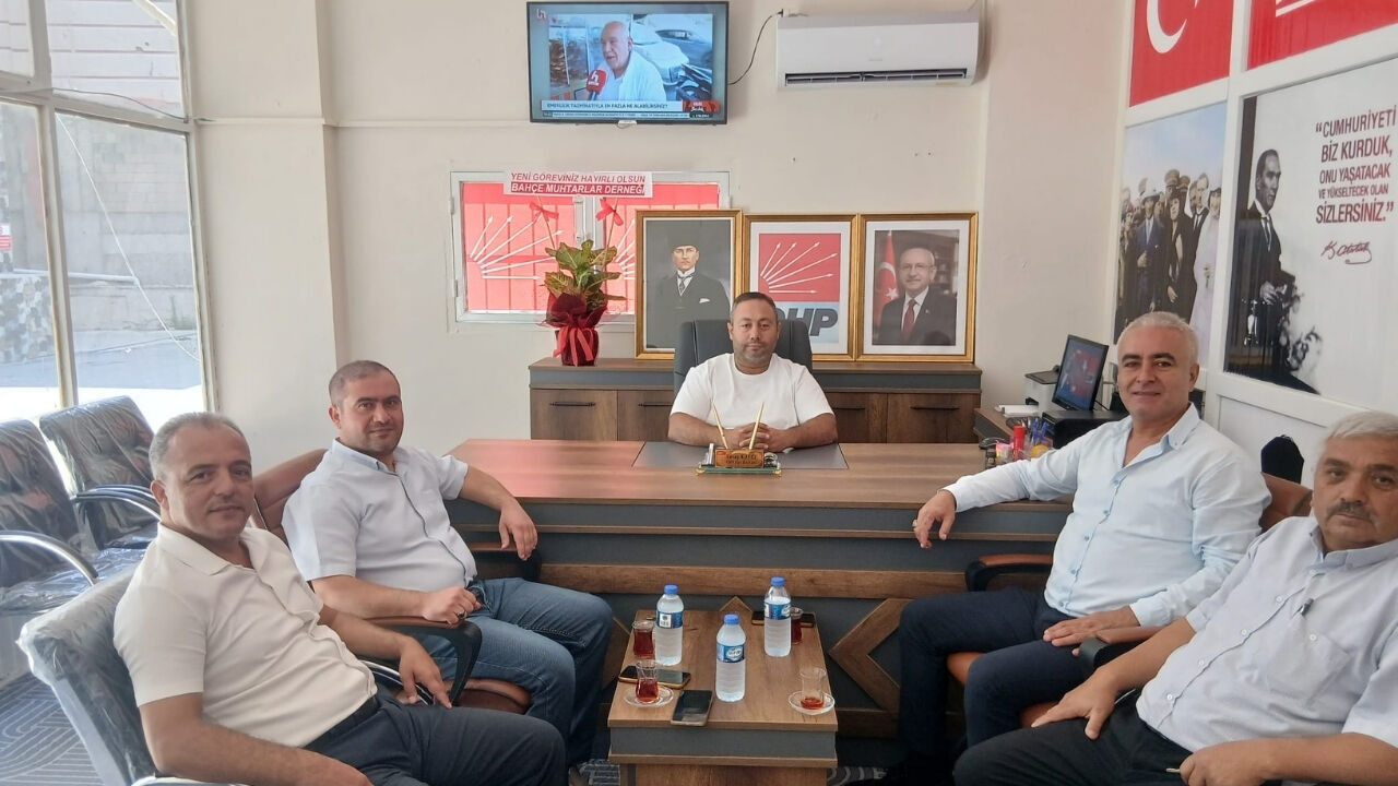 Bahçe Muhtarlar Derneği'nden Chp İlçe Başkanı Kavcı'ya Ziyaret (1)