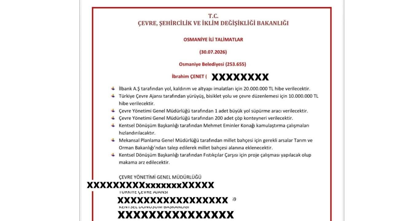 Başkan Çenet’in Bir Telefon Görüşmesi Osmaniye’ye Milyonluk Yatırım Getirdi