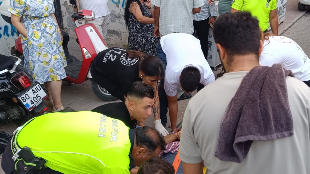 Osmaniye Çarşı Merkezinde Korkutan Kaza (1)