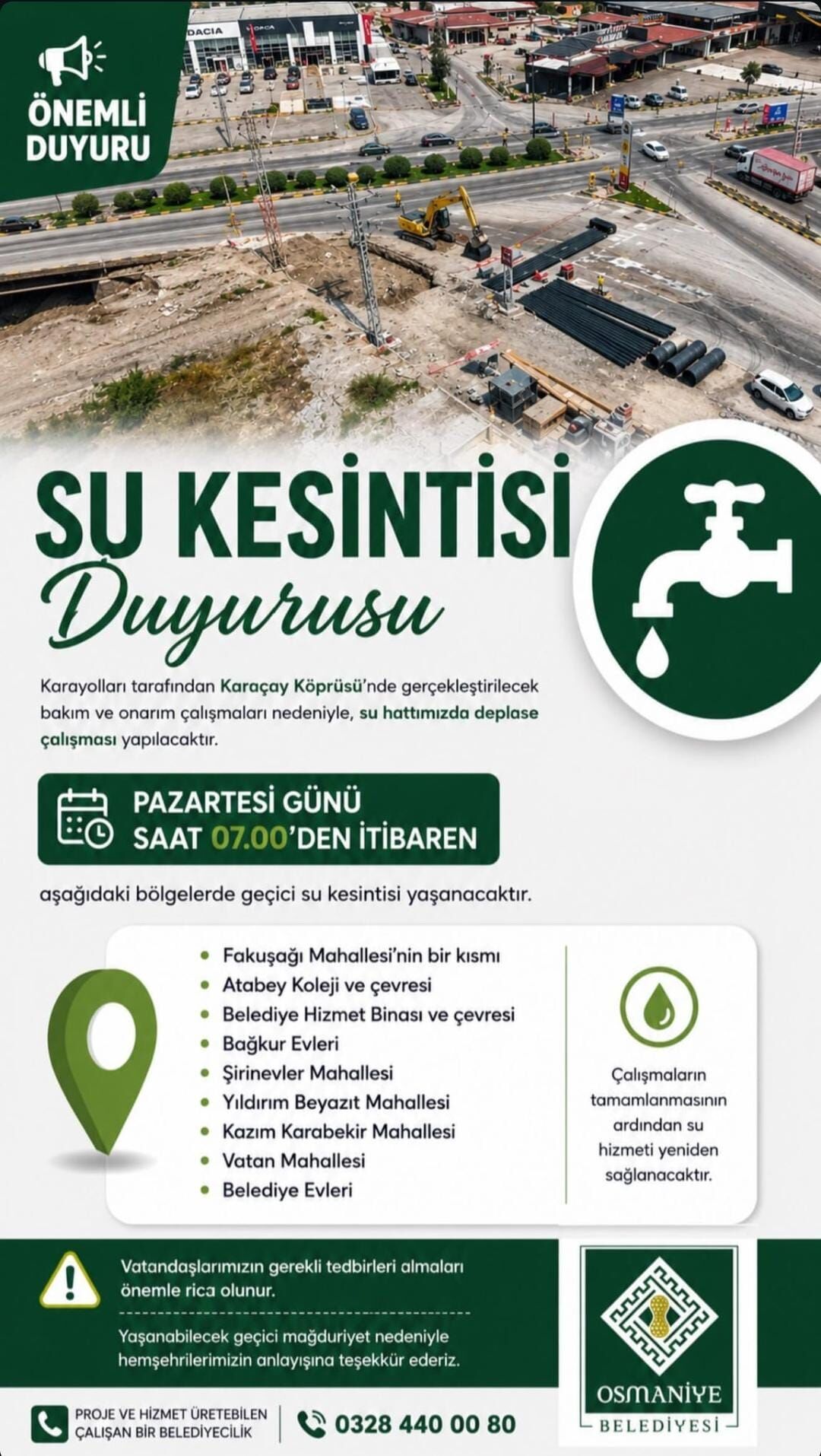 Osmaniye Su Kesintisi