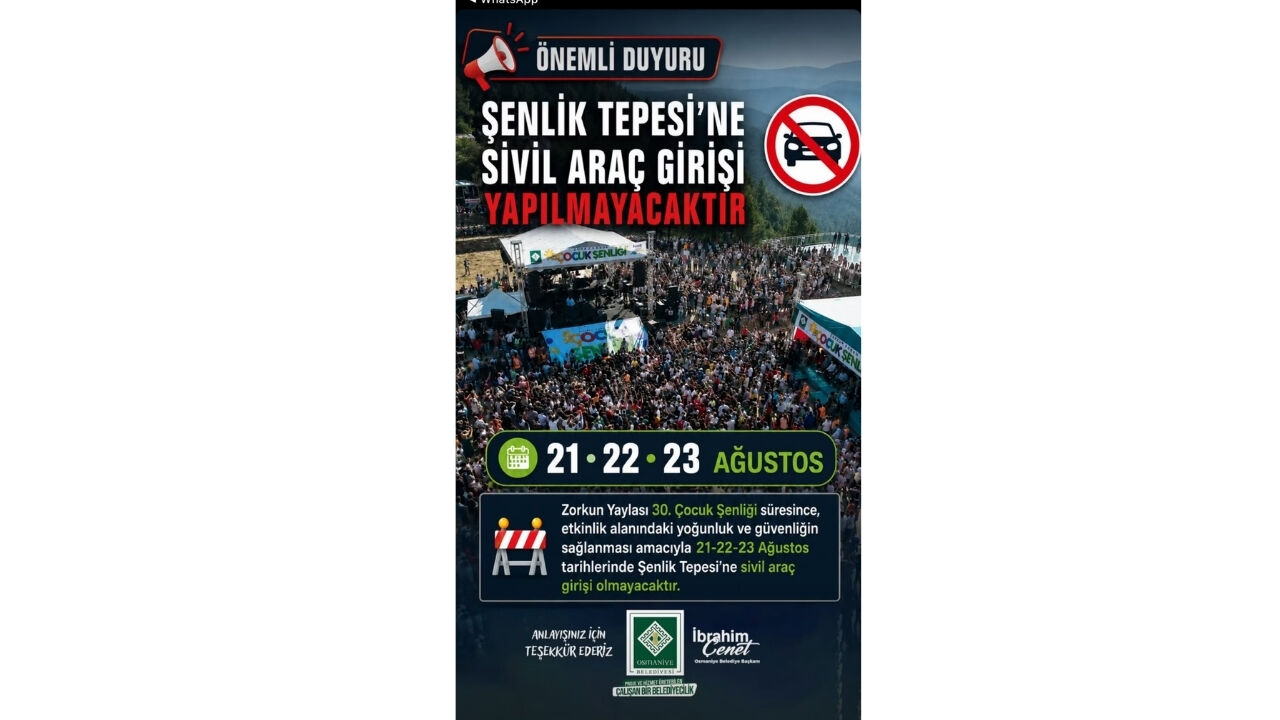 Osmaniye Zorkun Yaylası'nda Araç Girişi Yasaklandı! (2)