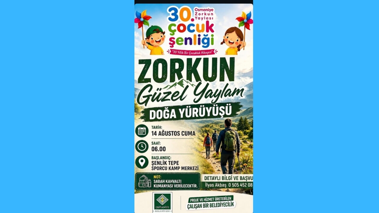 Osmaniye'de Ücretsiz Kumanyalı Doğa Yürüyüşü İçin Geri Sayım! (1)