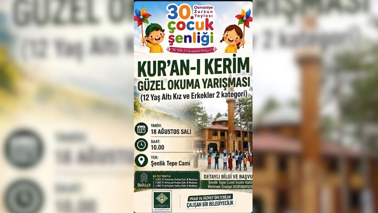 Osmaniye'nin 30 Yıllık Geleneğinde Bu Yıl Ödüller Göz Kamaştırıyor