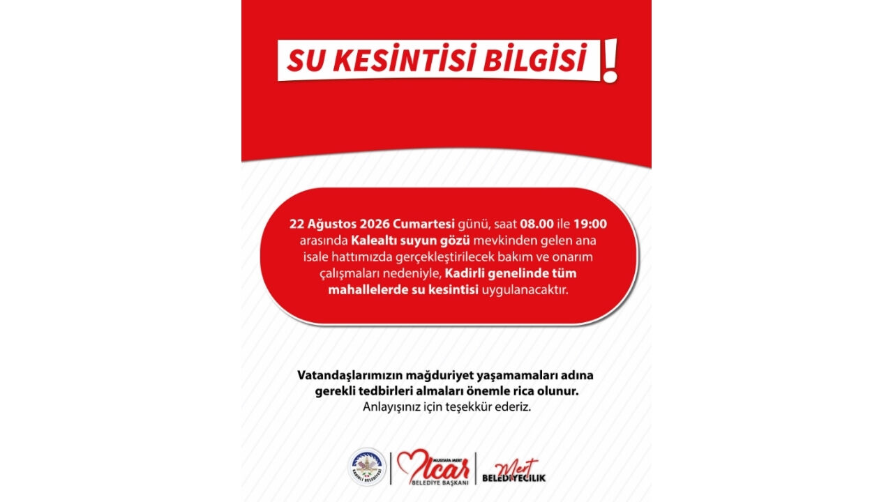 Osmaniye'nin O Ilçesinde 11 Saatlik Su Kesintisi! (1)