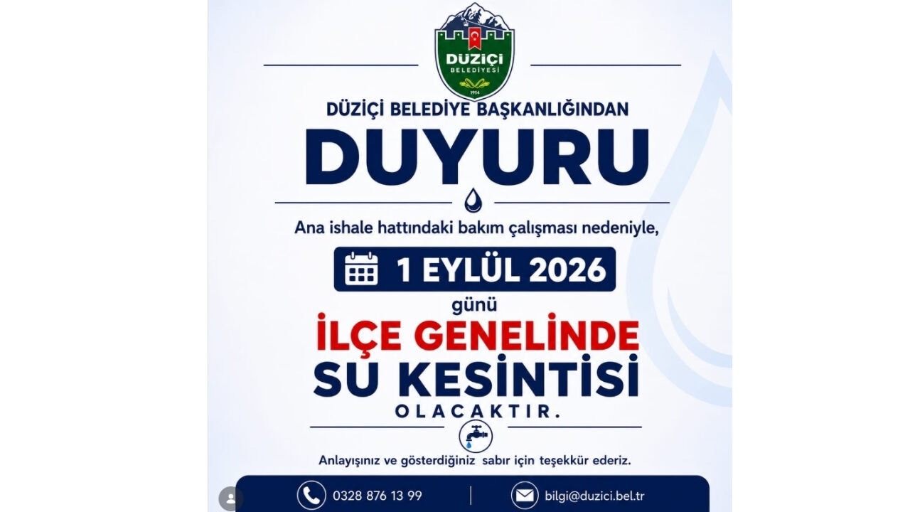 Osmaniye'nin O İlçesinde Yaşayanlar Dikkat! Tüm İlçede Sular Kesilecek! (1)