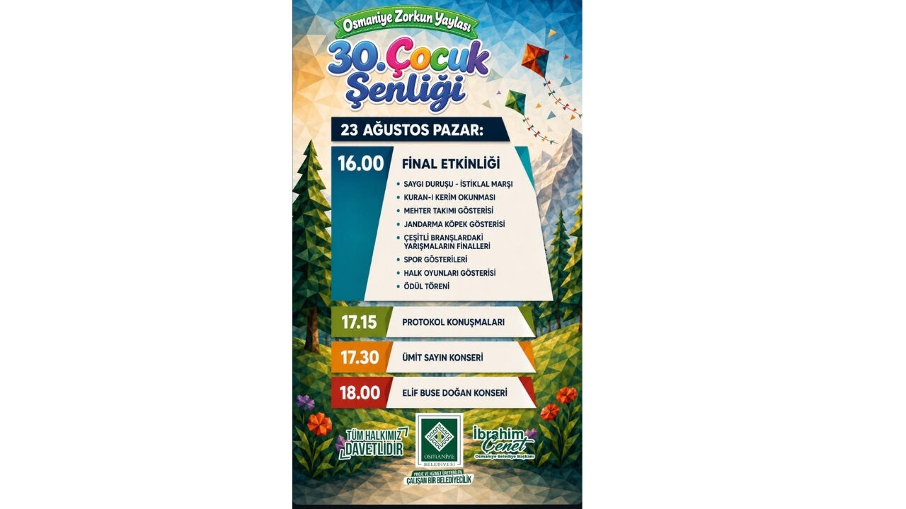 Tüm Detaylarıyla Osmaniye Zorkun Çocuk Şenliği Programı... (2)