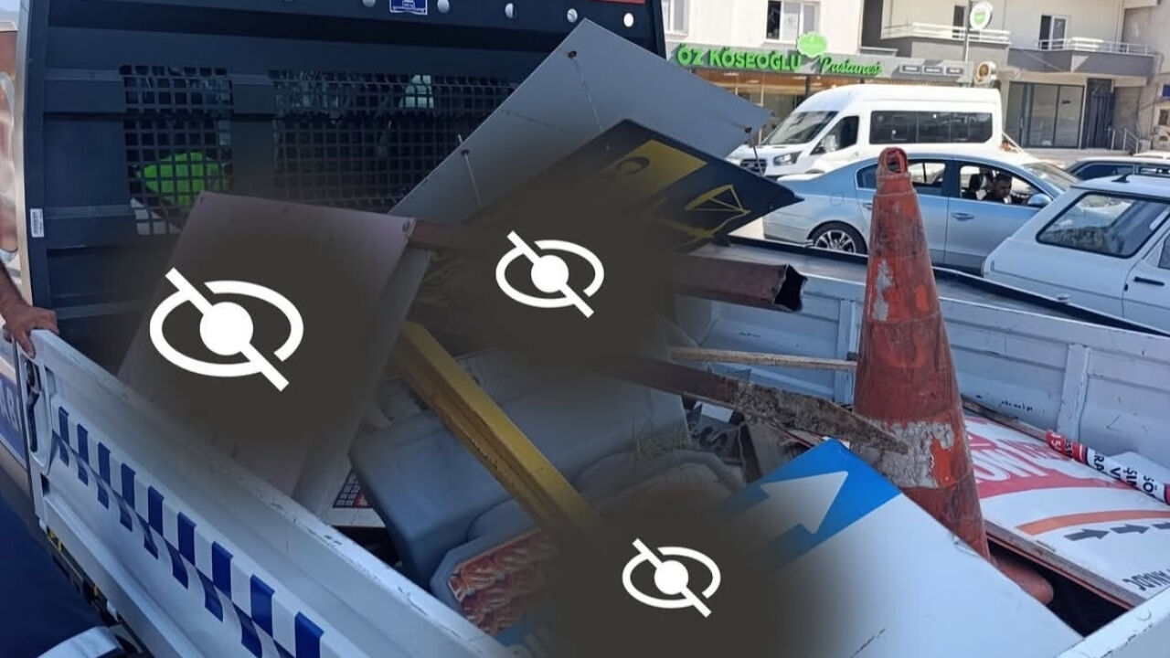 İzinsiz Afiş Ve Tabelalar Tek Tek Söküldü! (1)