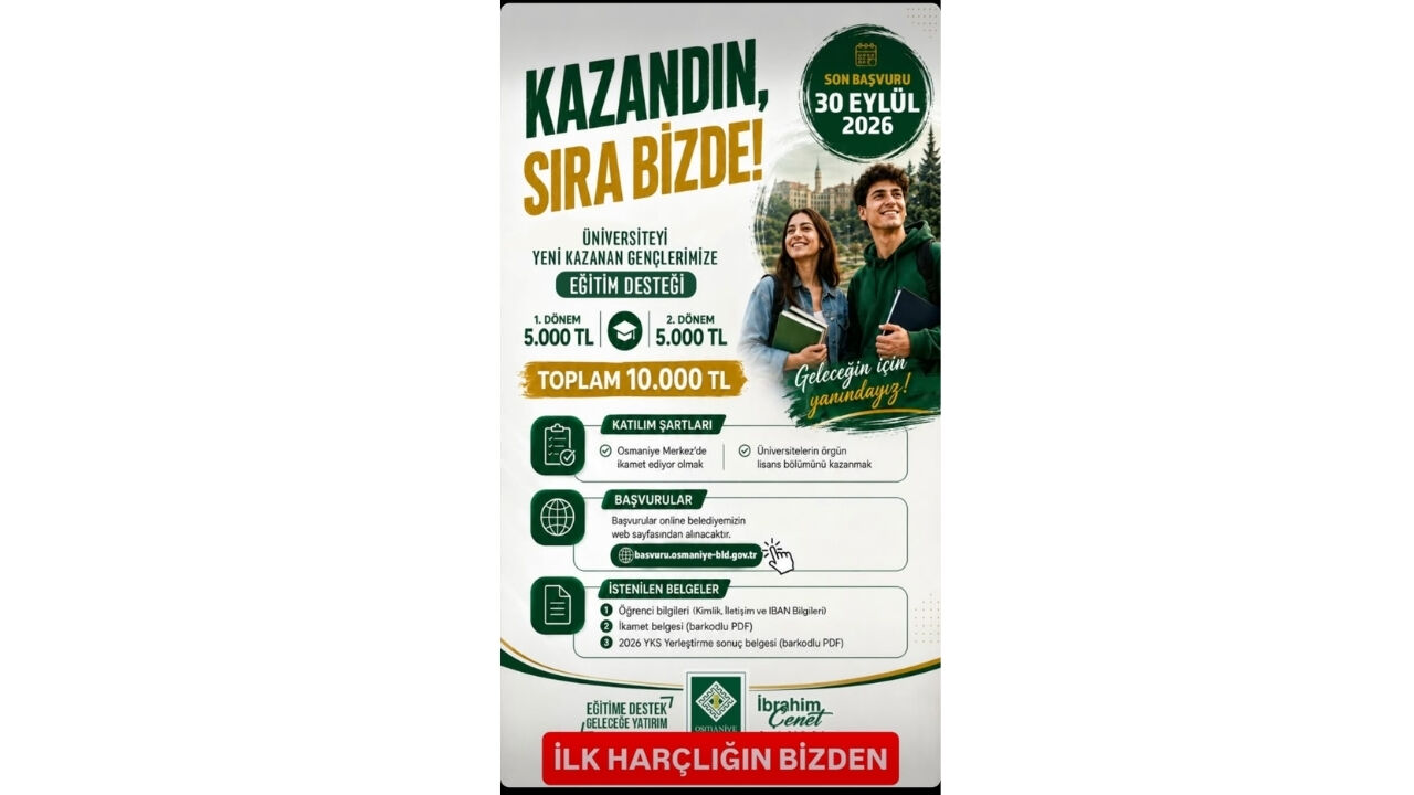 Osmaniye'de Öğrencilere 10 Bin Tl Eğitim Desteği! (1)
