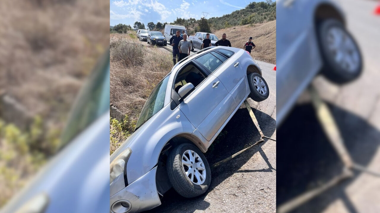 Osmaniye’de Virajı Alamayan Otomobil Devrildi 1 Yaralı (1)