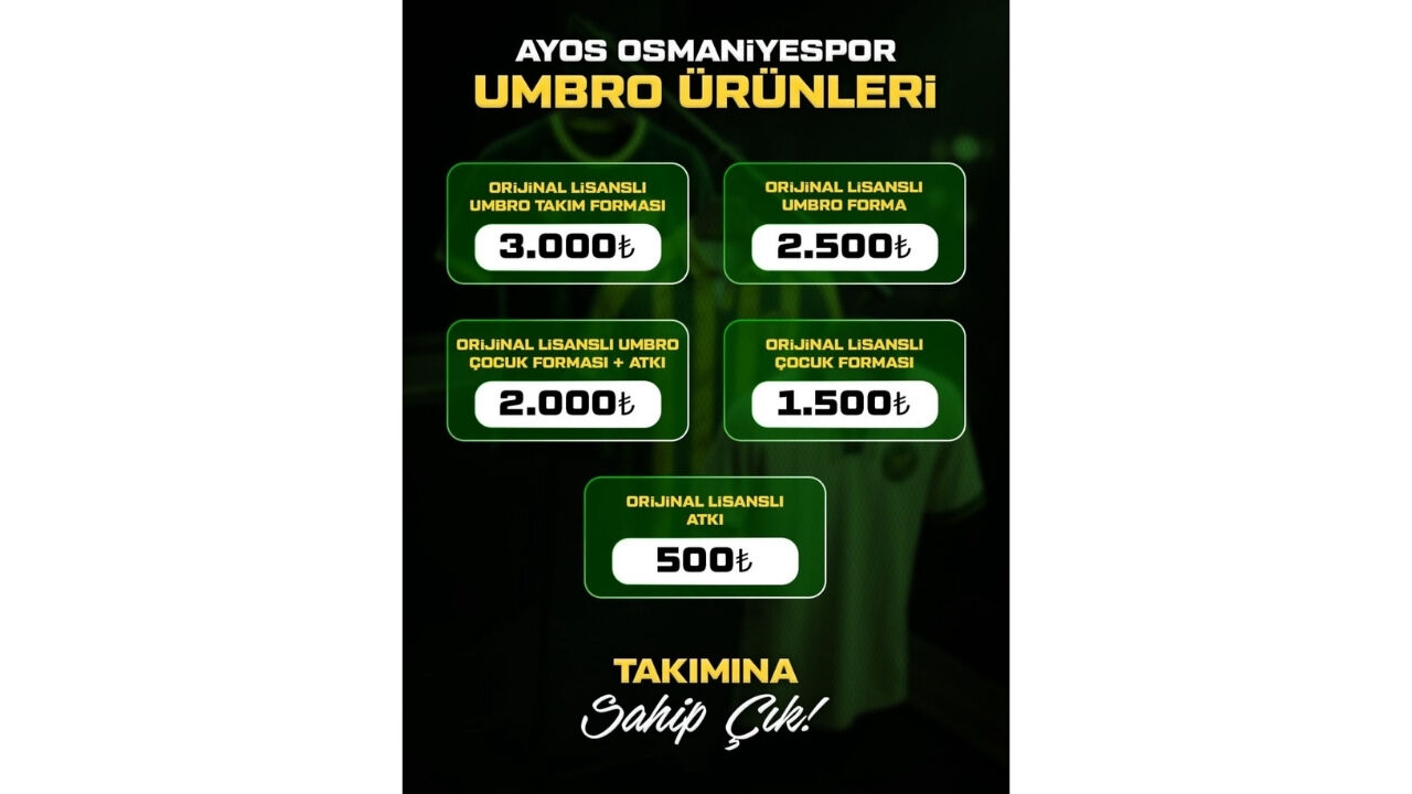 Osmaniyespor'un Yeni Sezon Forma Fiyatları Belli Oldu! İşte Merak Edilen Rakamlar... (1)