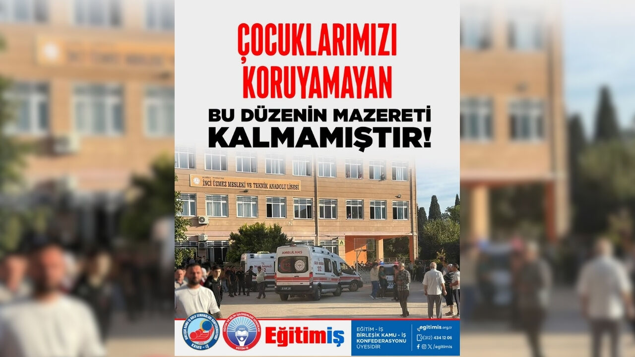 Turgutlu’daki Silahlı Okul Saldırısına Eğitim İş Osmaniye'den Tepki (1)