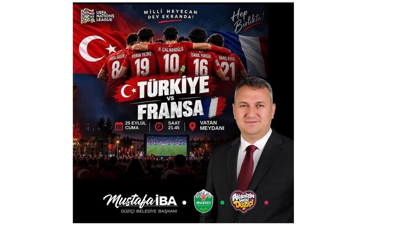 Türkiye Fransa Maçı Düziçi'nde Dev Ekranda
