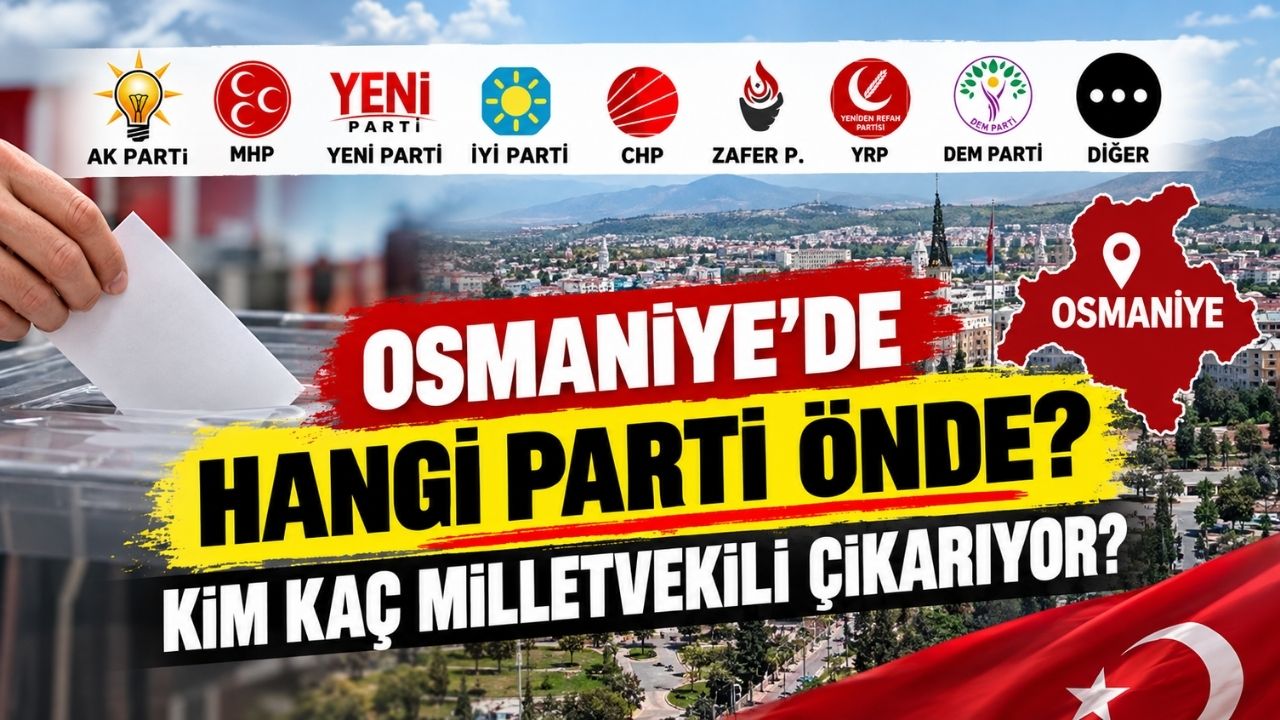 Osmaniye'de hangi parti önde, kim kaç milletvekili çıkarıyor?
