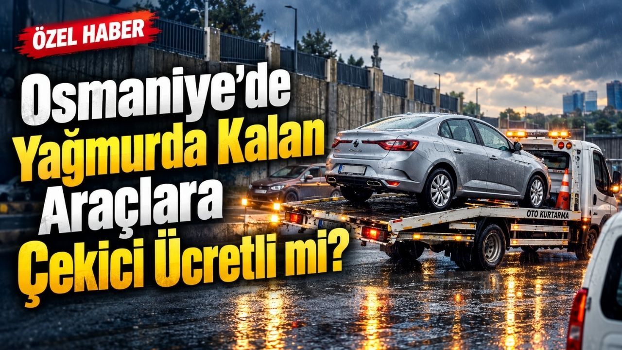 Osmaniye’de Yağmurda Yolda Kalan ve Kaza Yapan Araçlar İçin Çekici Ücretli mi?
