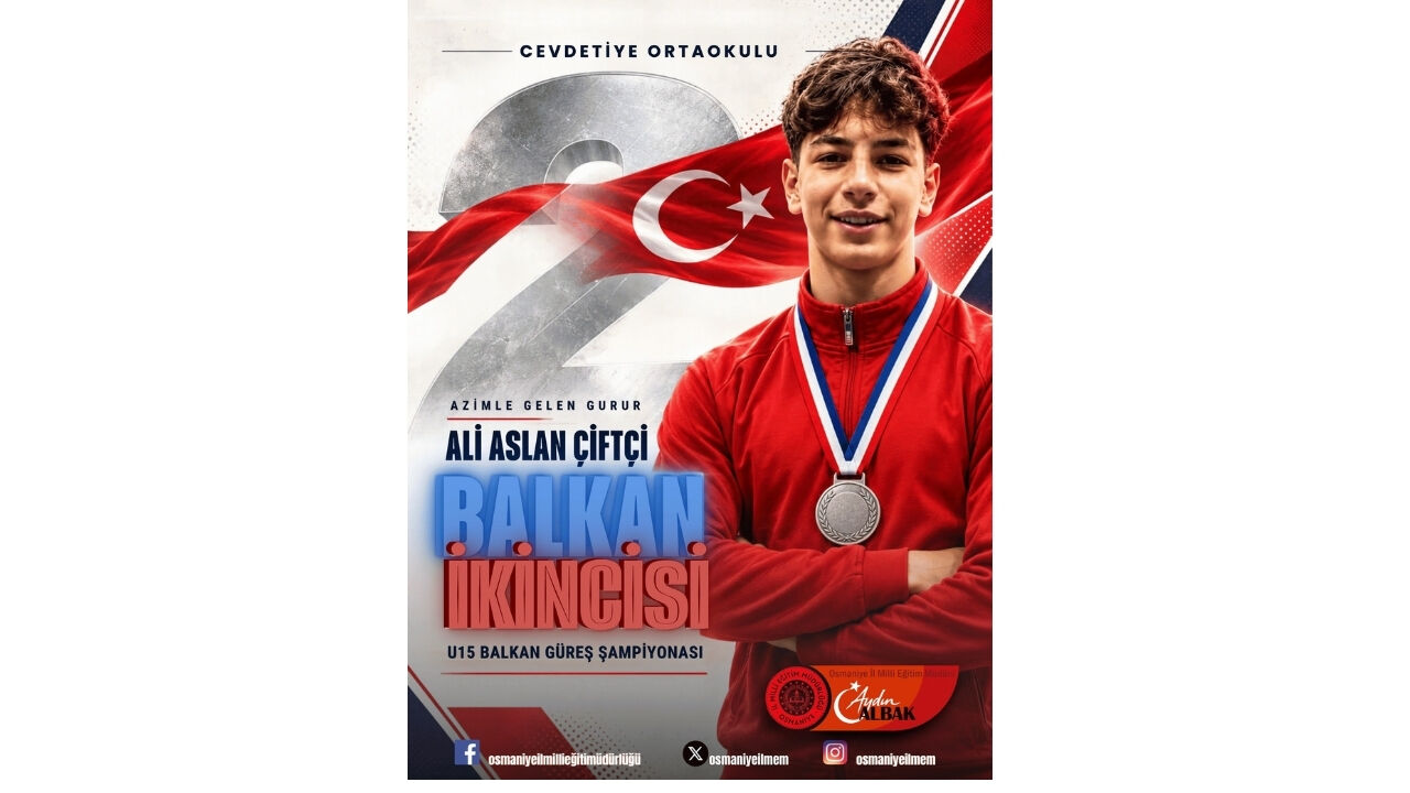 Osmaniyeli Güreşçi Ali Aslan Çiftçi Balkan İkincisi Oldu